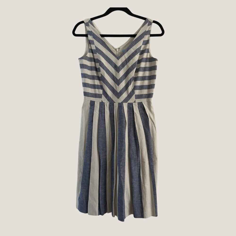 Striped linen dress - size 2